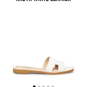 Steve Madden Haydn White Leather Sandal Size 11